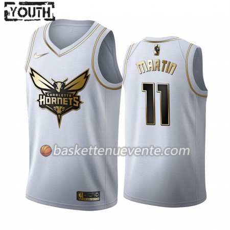 Maillot Basket Charlotte Hornets Cody Martin 11 2019-20 Nike Blanc Golden Edition Swingman - Enfant